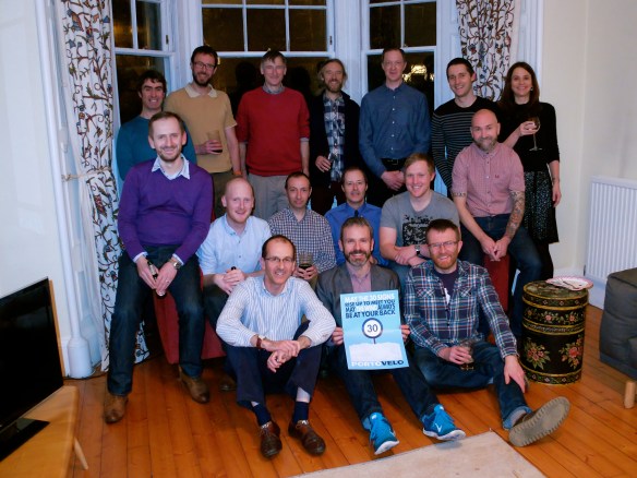 Portovelo regulars at Rob's leaving do, February 2015