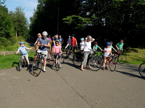 Family ride, August 2015, on the cycle path