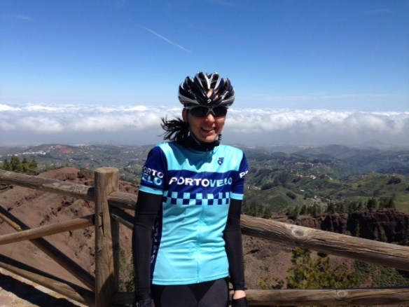 Harriet in her Porto-velo top, Gran Canaria 2014