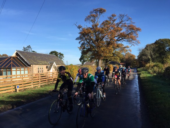 Autumn ride, 2015 - the peloton in East Lothian