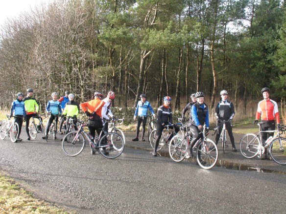February 2014 - regrouping at the top of the hill, Soutra