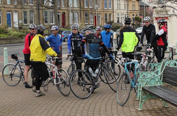 Inaugural ride - gathering at the Prom