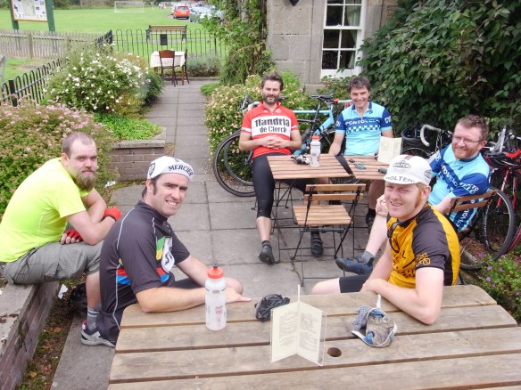 Cafe stop in West Linton, August 2012